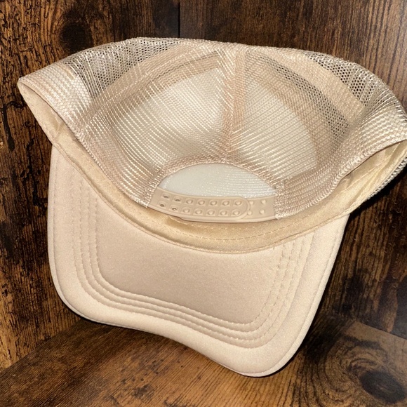 “Caffeine Queen” Handmade Tan Trucker Hat - Picture 3 of 4